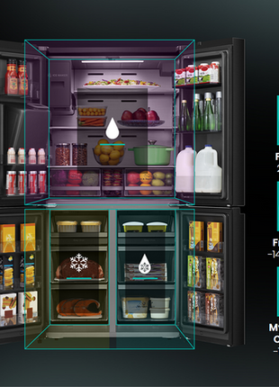 Hisense 541L Smart Touchscreen Multi Door Refrigerator | H750FSB-IDS