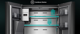 Hisense 541L Smart Touchscreen Multi Door Refrigerator | H750FSB-IDS