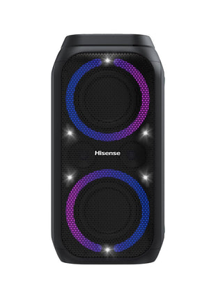 Hisense Party Rocket 160 | 160W Max Audio Power, 12 Hrs long playtime | TWS Pair play, Karaoke Mode | 5 Lighting effects, Vocal fader,IPX4 Waterproof, Bluetooth 5.0