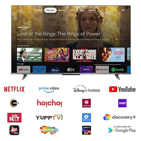 Hisense 126 cm (55 inches)| Q6N Series 4K Ultra HD Smart Google QLED TV (Grey)