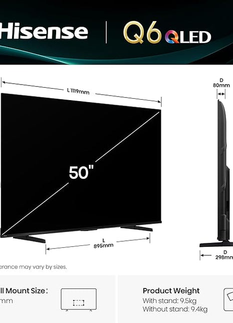 Smart TV Hisense 50A6Q 50 Inch |  4K Ultra HD LED HDR D-LED [Energy Class E]
