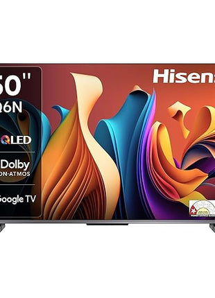 Hisense 126 cm (50 inches) | Q6N Series | 4K Ultra HD Smart Google QLED TV (Grey)