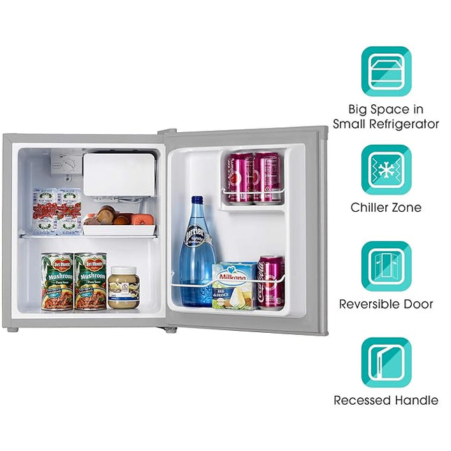 Hisense 44 L 1 Star Direct-Cool Single Door Mini Refrigerator (RR60D4ASB1, Silver)
