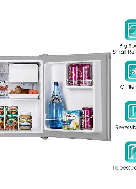 Hisense 44 L 1 Star Direct-Cool Single Door Mini Refrigerator (RR60D4ASB1, Silver)