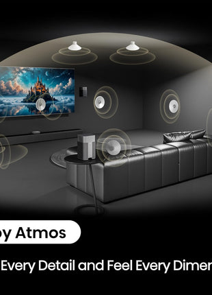 Hisense HT Saturn 4.1.2Ch Sound Bar with Wireless Subwoofer, Dolby Atmos, DTS:X, Bluetooth 5.3, EzPlay| 4K HDMI Pass Through| Roku TV Ready, HDMI/AUX/ARC/Optical | USB, 5 EQ Modes, Hi Concerto