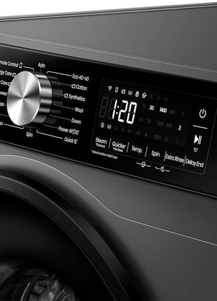 Hisense DH5S102BB 5S Series 10 Kg Heat Pump Dryer with Inverter Motor | Smart WiFi, AI Super Dry Technology | Smart Energy Monitoring, 17 Programs | Charcoal Black