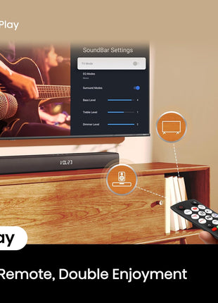 Hisense HS3100-3.1 Channel 480W Soundbar with 6.5 inch Wireless Subwoofer, 3 Full-Range Speakers, 2 tweeters, 480W Max Audio Power, 5.3 Wireless Bluetooth, Powered by DTS Virtual:X, Roku TV Ready