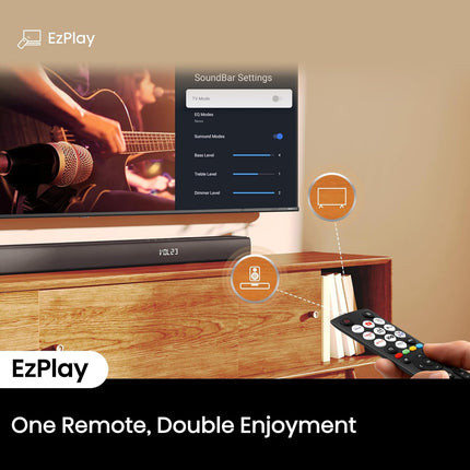 Hisense HS3100-3.1 Channel 480W Soundbar with 6.5 inch Wireless Subwoofer, 3 Full-Range Speakers, 2 tweeters, 480W Max Audio Power, 5.3 Wireless Bluetooth, Powered by DTS Virtual:X, Roku TV Ready