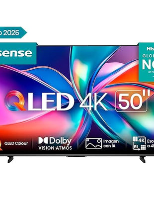 Hisense 126cm (50 inches) 4K UHD QLED Smart TV with Dolby Vision & Atmos, AI Upscaling | Game Mode Plus & Alexa Built-in (50Q6Q)