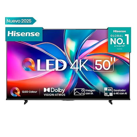 Hisense 126cm (50 inches) 4K UHD QLED Smart TV with Dolby Vision & Atmos, AI Upscaling | Game Mode Plus & Alexa Built-in (50Q6Q)