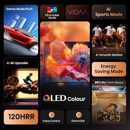 Hisense 108 cm (43 inches) E7Q Series 4K Ultra HD Smart QLED TV 43E7Q (Black)