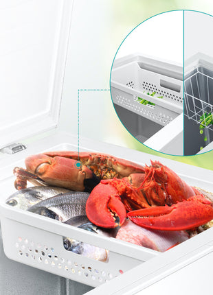 White Chest Freezer 198L