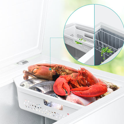 White Chest Freezer 198L