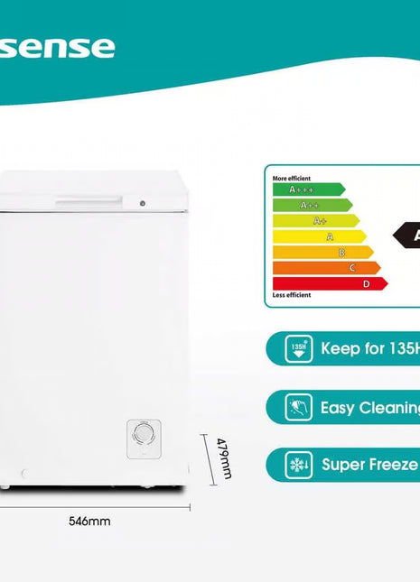 95lts Chest Freezer Refrigerator White Hisense H125CF