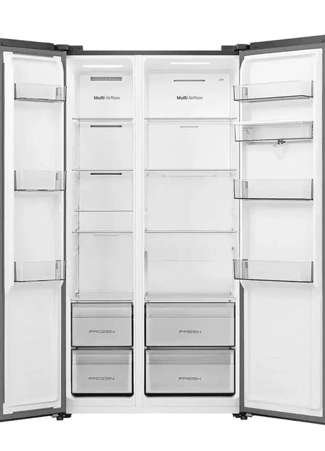 Hisense 529L Side by Side Refrigerator with Water Dispenser | Model No: RS5P558NMSN