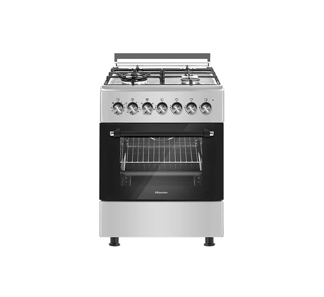Hisense Electric Cooker 3 Gas Burner And 1Electric Plate 60*60 cm With Auto Ignition Flame Failure Protection HF631GEES