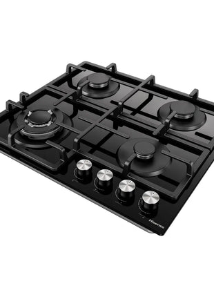 Hisense 60cm Built-in Gas Hob | Black (Model No: HHU60GAGB)