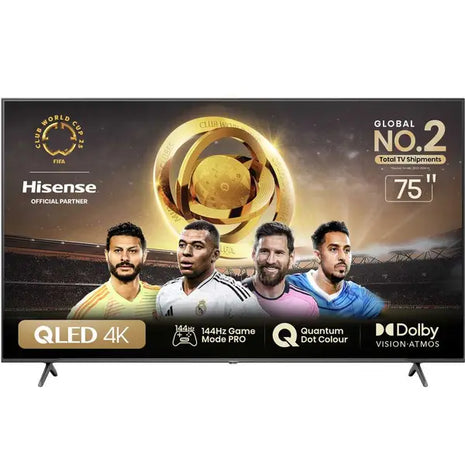 Hisense 75-inch Q7N Series QLED 4K VIDAA Smart TV with 4K AI Upscaler, Dolby Vision IQ, 144Hz Game Mode Pro – 75Q7N – 2024