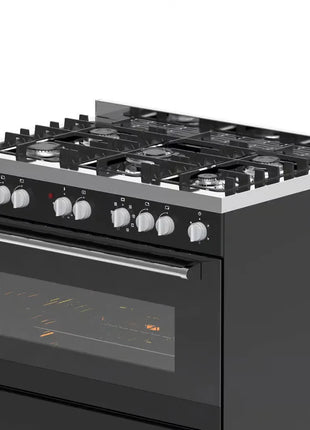 Hisense 90 cm Free Standing Gas Cooker With Electric Oven + Grill | Model No: HFS90GA5EBL