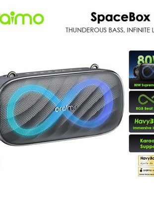 Oraimo SpaceBox Pro 80W Karaoke-Support Wireless Speaker