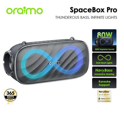 Oraimo SpaceBox Pro 80W Karaoke-Support Wireless Speaker