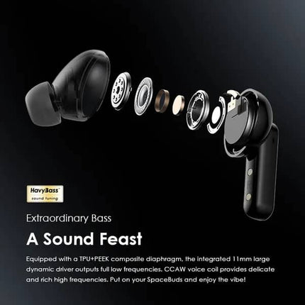 Oraimo SpaceBuds Hybrid ANC True Wireless Earbuds Customized Voice Prompt