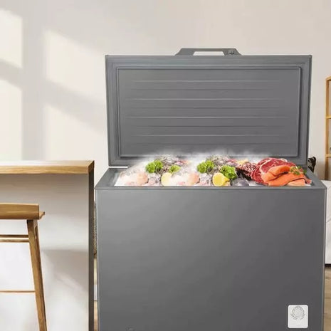 Hisense Chest Freezer 297L Multimode Function | Energy Saving, Spring-load Hinges, Defrost Drain, Handle, Aluminum, | Super Freezer, Lock, White H399CF