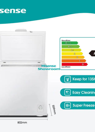White Chest Freezer 198L