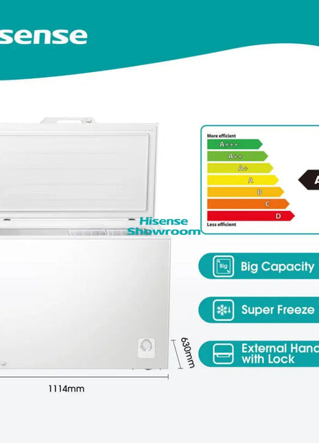 Hisense 297L White Chest Freezer | H390CF/H395CF