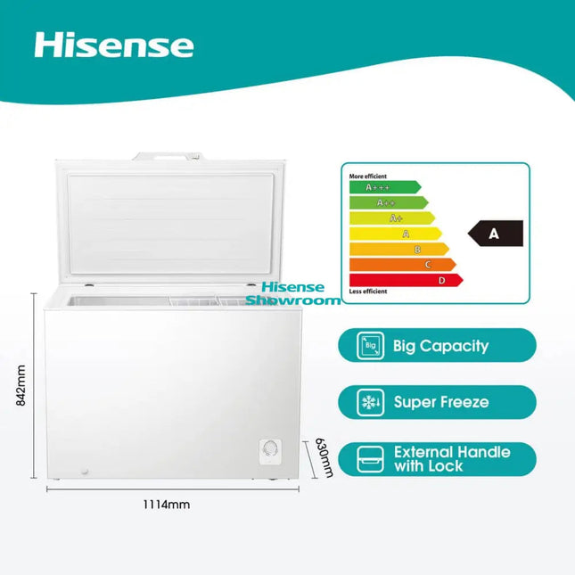 Hisense 297L White Chest Freezer | H390CF/H395CF