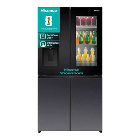 Hisense Refrigerator 615L Multi-Door | Smart Fridge with Water & Ice Dispenser | The Future of Food Preservation RQ9P600GTBN